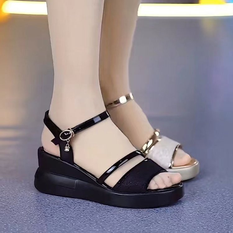 Sandalias de Cuña Cuero Suave Eclipse Gaia Camino, Postura Saludable y Comodidad Todo el Día