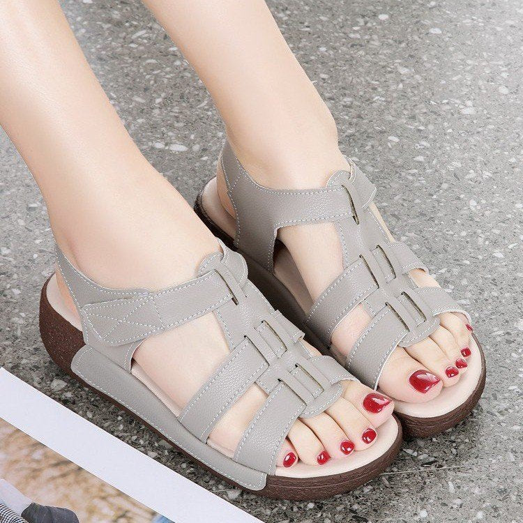 Sandalias Ortopédicas Cuero Suave Aura Camino Armonía, Alivio de Dolor y Postura Mejorada