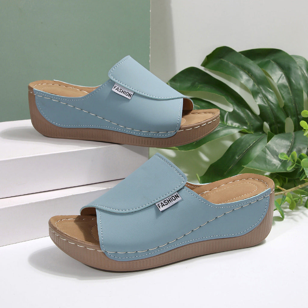 Sandalias de Tacón Cuero Suave Esencia Valle Serenidad, Alivio y Soporte Superior