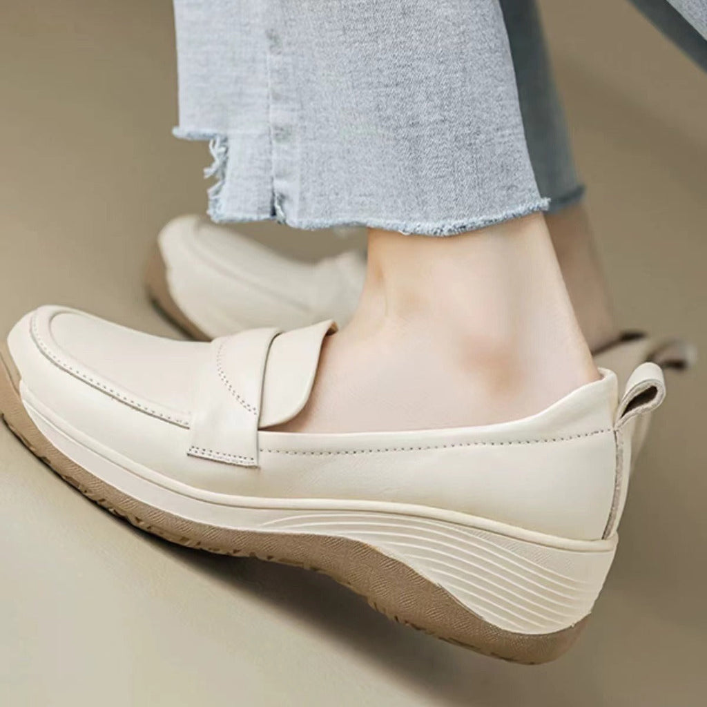 Zapatos de Plataforma Cuero Suave Aura Prisma Camino, Confort Superior y Estabilidad en Cada Paso