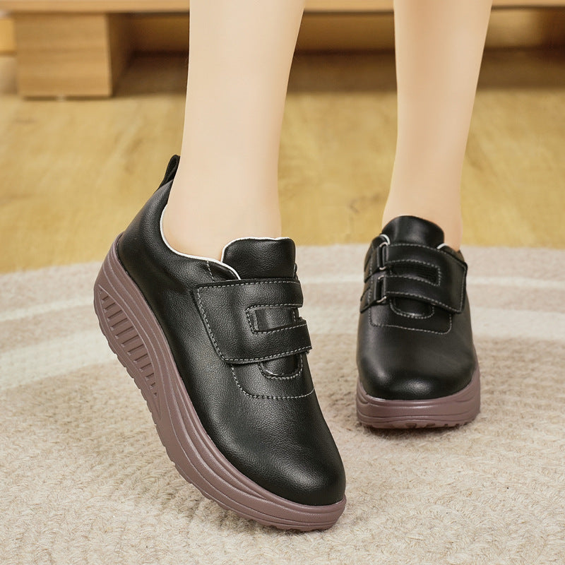 Zapatos de Plataforma Cuero Suave Prisma Serenidad, Máximo Confort y Estabilidad en Cada Paso