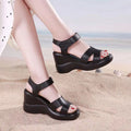 Sandalias de Cuña Cuero Suave Eclipse Vitalidad Andes, Comodidad Ergonómica y Postura Mejorada