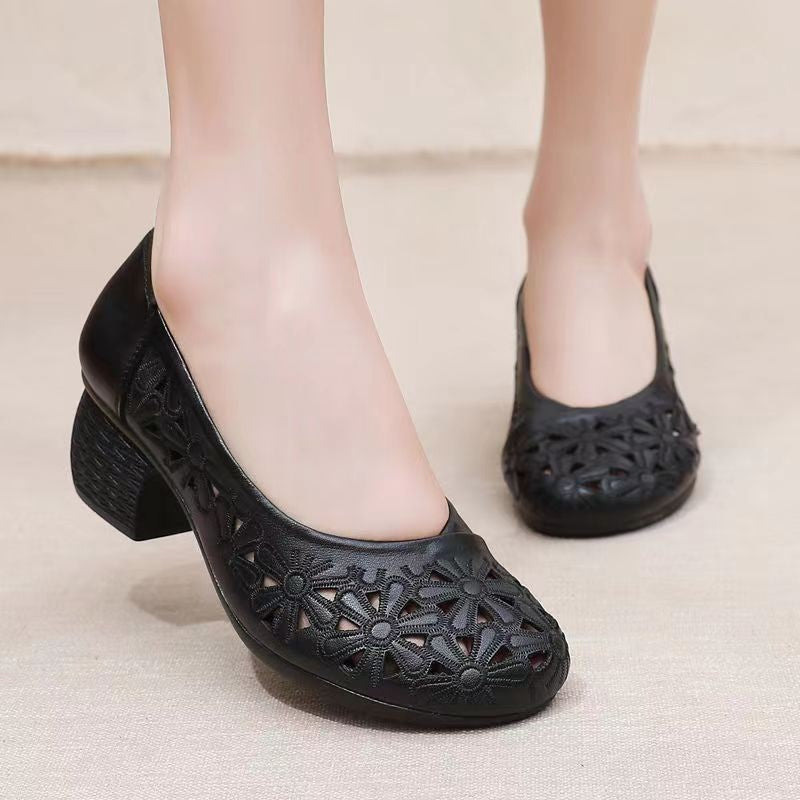 Tacones Cuadrados Suela Flexible Aura Estilo Serenidad, Elegancia y Comodidad Todo el Día