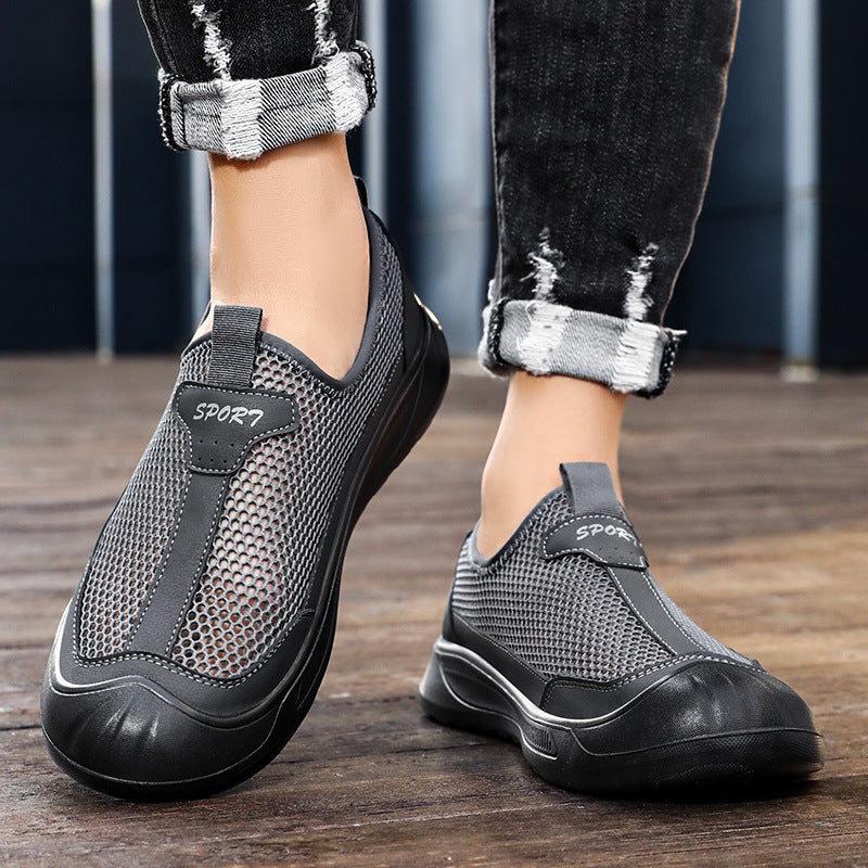 Zapatos de malla transpirables de verano para hombre.