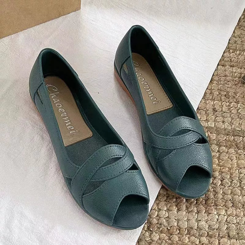 Sandalias Planas Cuero Suave Esencia Aurora Serenidad, Comodidad y Estilo Todo el Día