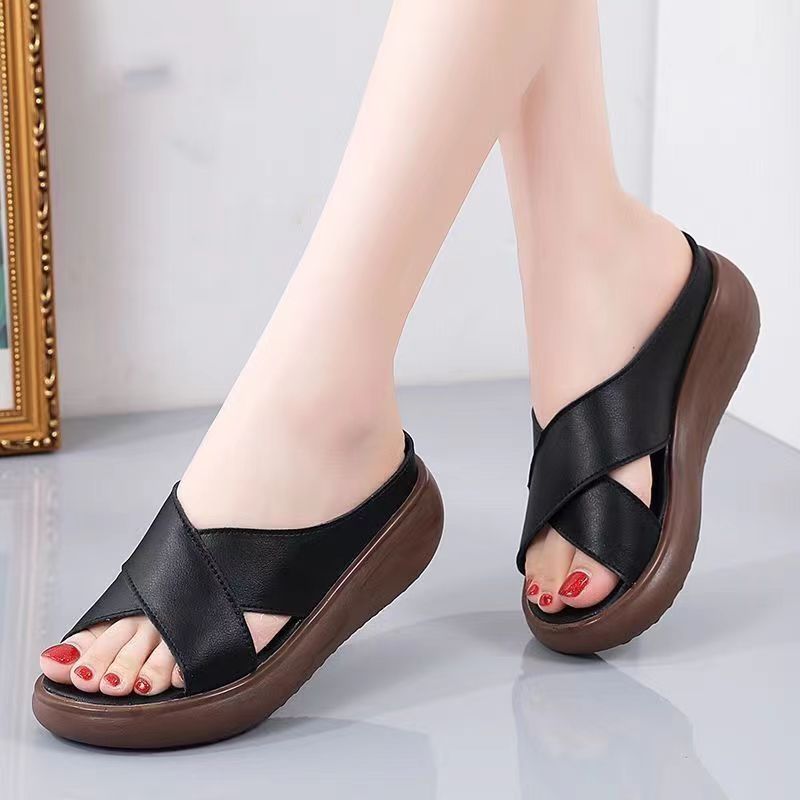 Sandalias de Plataforma Cuero Suave Prisma Serenidad, Postura Saludable y Máximo Confort