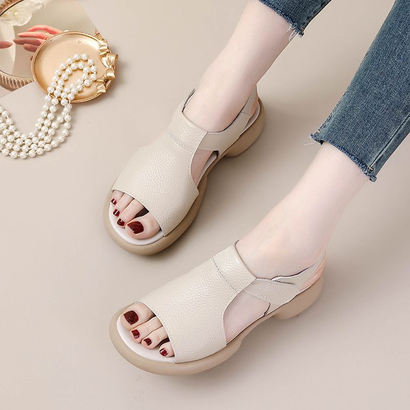 Sandalias Ortopédicas Cuero Suave Horizonte Vital Serenidad, Alivio Inmediato para Pies Doloridos