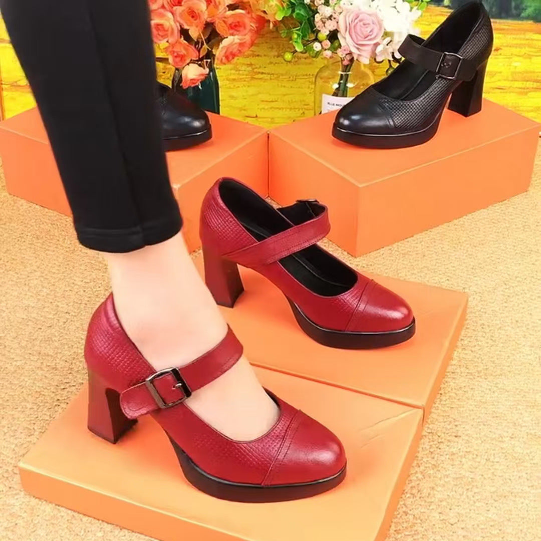 Tacones Altos Cuero Suave Aurora Prisma Ímpetu, Elegancia y Confort Todo el Día