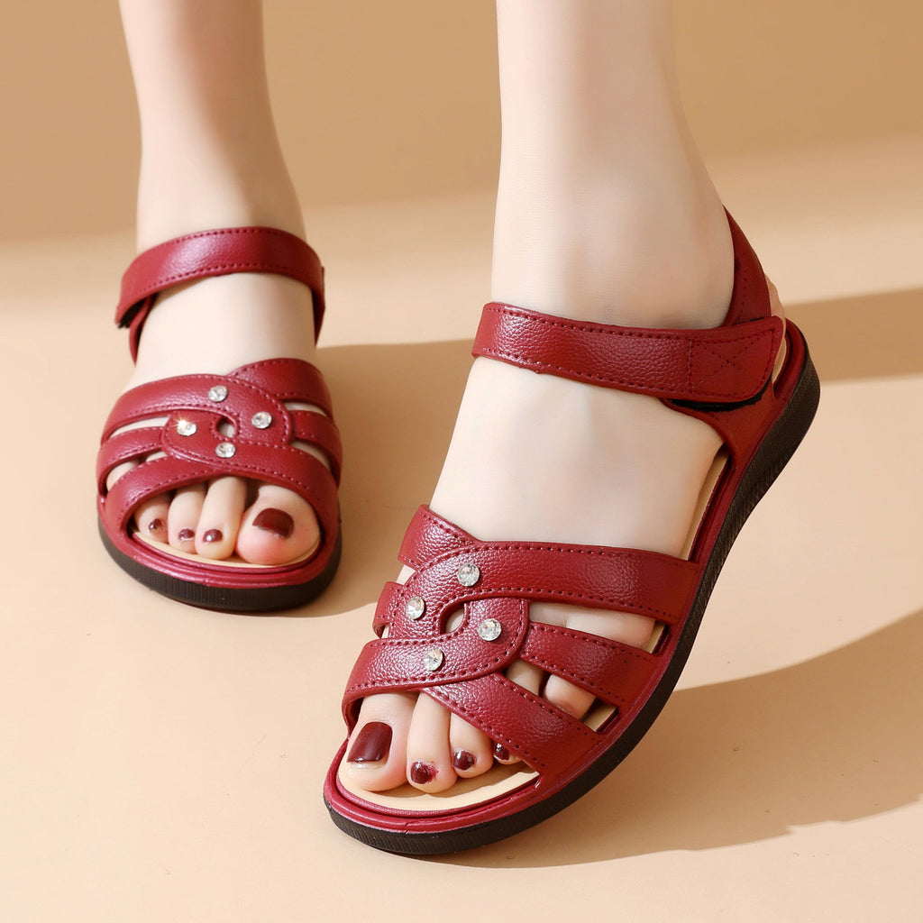 Sandalias de Tacón Suela Antideslizante Prisma Serenidad Estrella, Elegancia y Seguridad Todo el Día