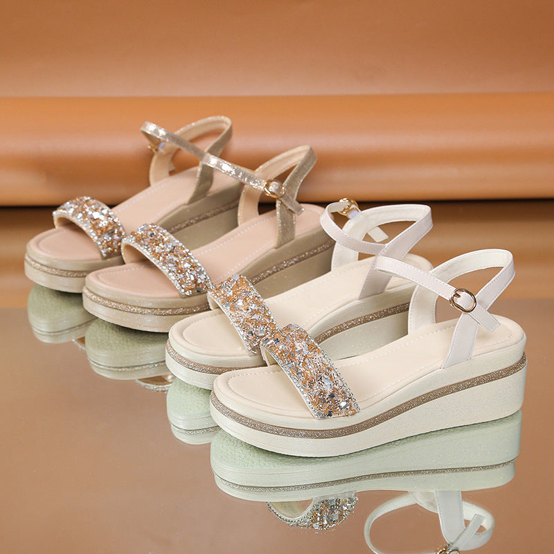 Sandalias de Tacón Cuero Suave Prisma Cumbre Serenidad, Confort y Postura Mejorada