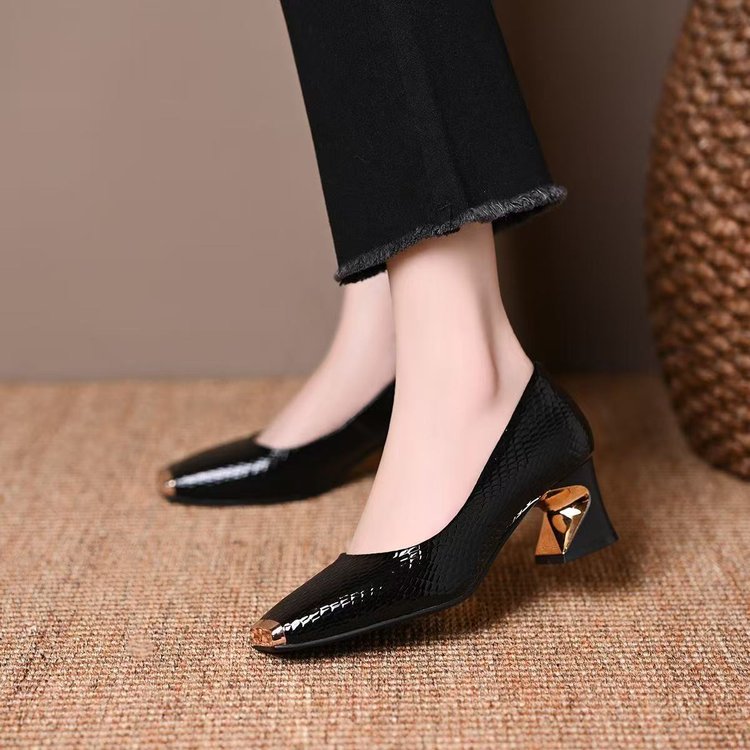 Tacones Altos Cuero Suave Eclipse Línea Brisa, Corrección de Postura y Comodidad Prolongada