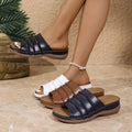 Sandalias de Plataforma Cuero Suave Aura Travesía Equilibrio, Comodidad y Postura Mejorada