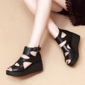 Sandalias de Plataforma Cuero Suave Viento Prisma Serenidad, Postura Saludable y Comodidad Prolongada