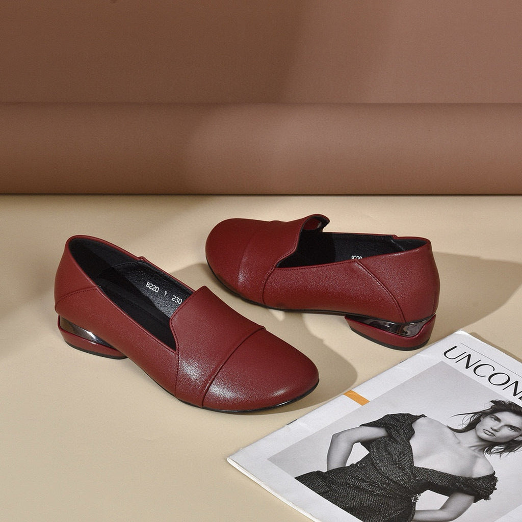 Zapatos Planos Cuero Suave Aura Línea Serenidad, Alivio y Comodidad Todo el Día