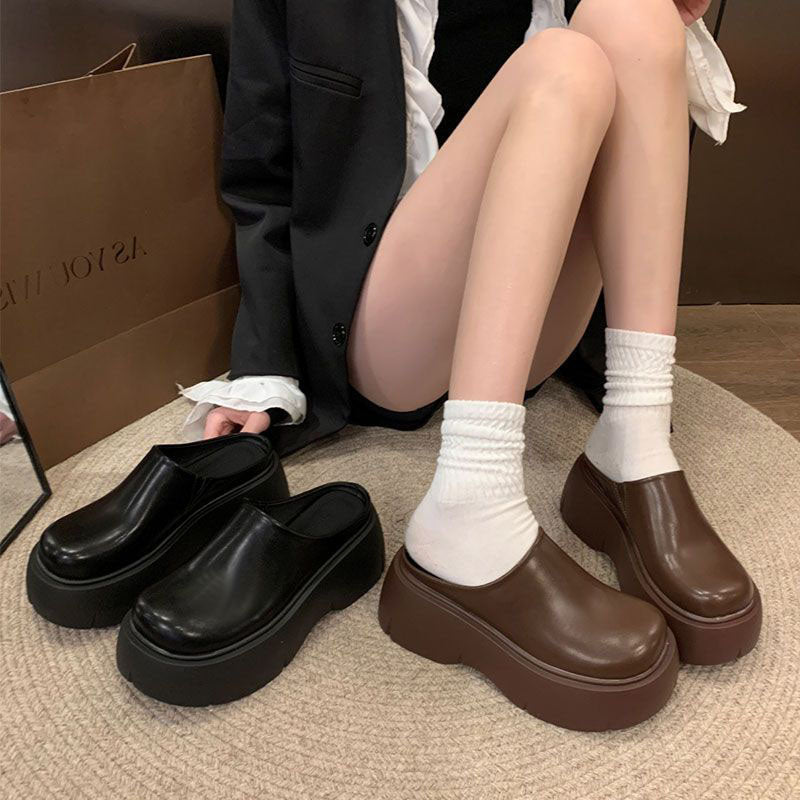 Sandalias de Plataforma Cuero Suave Aura Camino Serenidad, Comodidad Estable Todo el Día