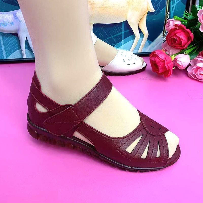 Sandalias de Tacón Cuero Suave Esencia Aurora Serenidad, Elegancia y Confort para el Verano
