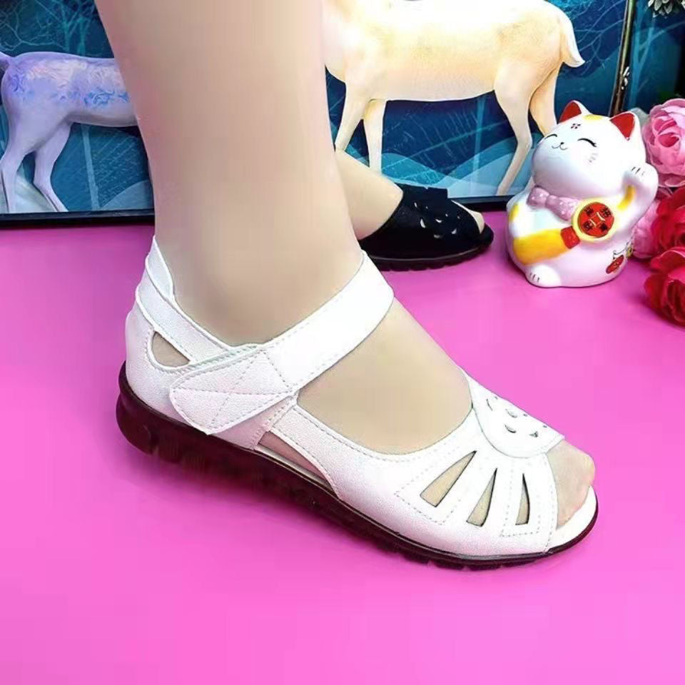 Sandalias de Tacón Cuero Suave Esencia Aurora Serenidad, Elegancia y Confort para el Verano