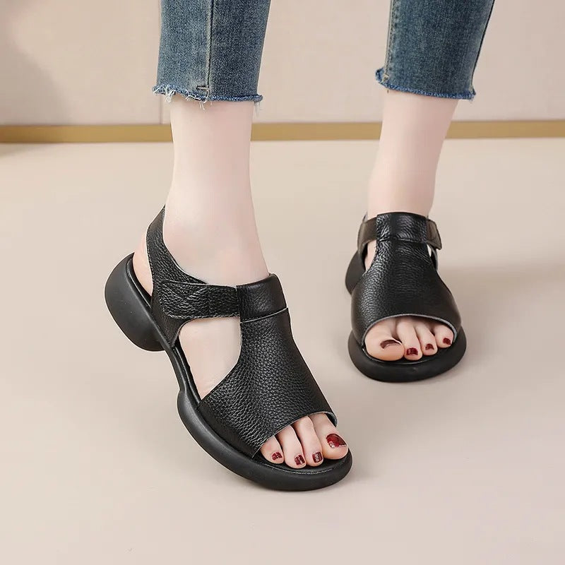 Sandalias Ortopédicas Cuero Suave Horizonte Vital Serenidad, Alivio Inmediato para Pies Doloridos