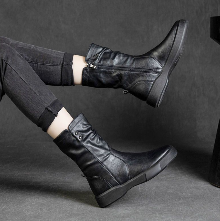 Botas de Invierno Cuero Suave Ruta Serenidad Eclipse, Calidez y Soporte Superior Todo el Día