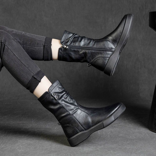 Botas de Invierno Cuero Suave Ruta Serenidad Eclipse, Calidez y Soporte Superior Todo el Día