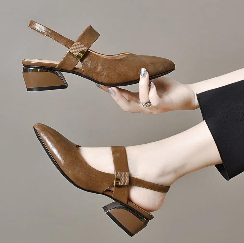 Tacones Altos Cuero Suave Aura Clásica Serenidad, Elegancia y Confort sin Dolor