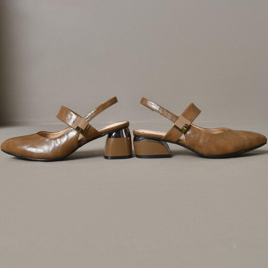 Tacones Altos Cuero Suave Aura Clásica Serenidad, Elegancia y Confort sin Dolor