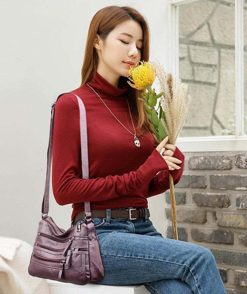 Bolso Casual Cuero Suave Prisma Bosque Serenidad, Elegancia Versátil Para Cada Día