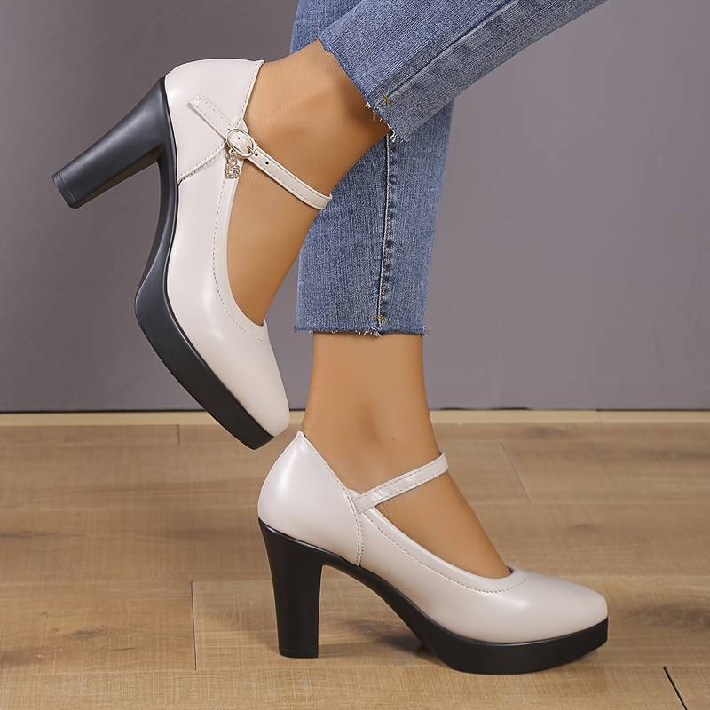 Tacones Altos Plataforma Ergonómica Prisma Serenidad Selene, Elegancia y Confort sin Dolor