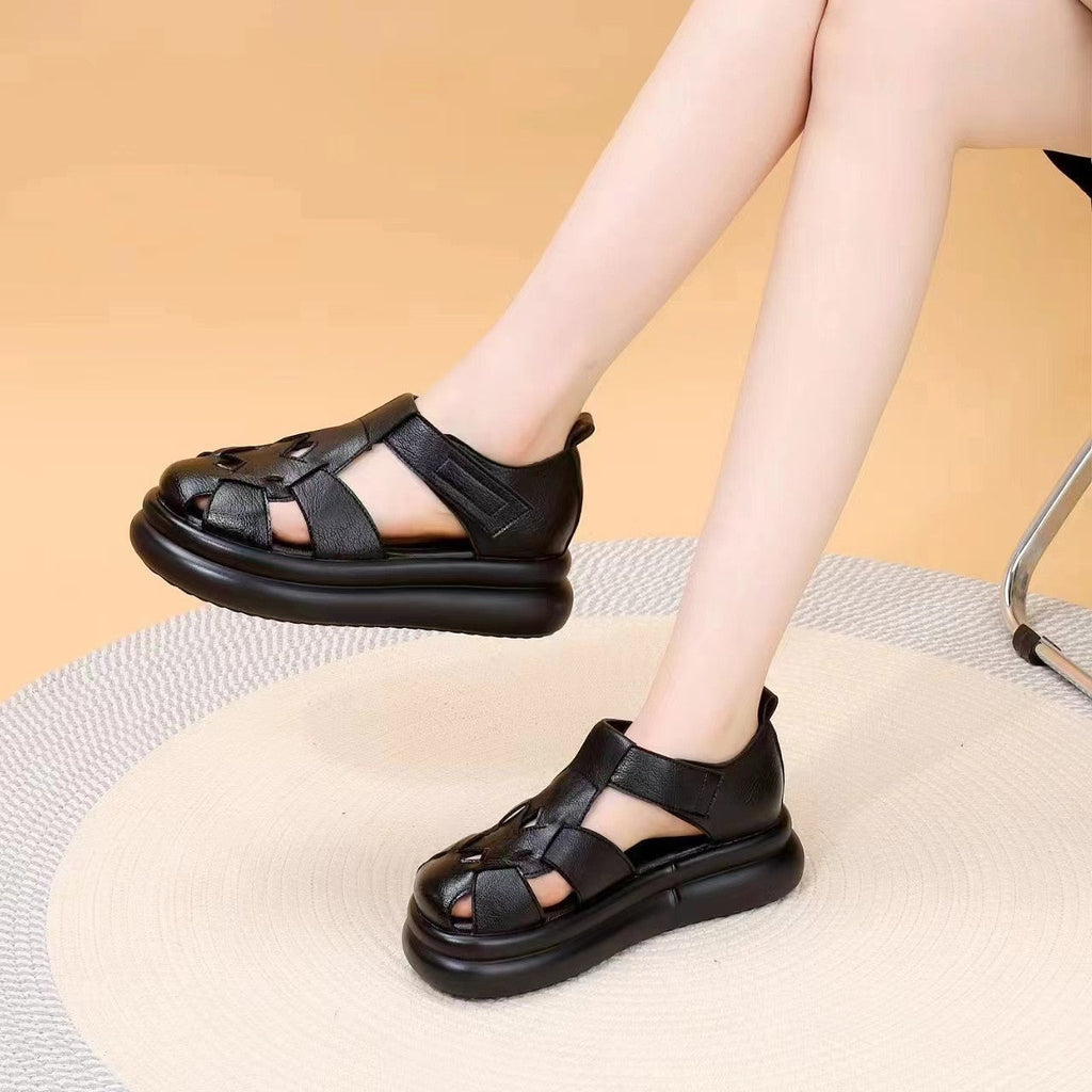 Sandalias Ortopédicas Cuero Suave Travesía Íntegra Bosque, Comodidad y Estabilidad Todo el Día