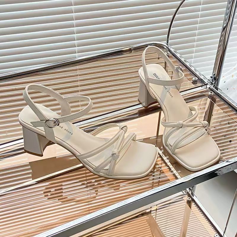 Sandalias de Tacón Cuero Suave Prisma Horizonte Serenidad, Elegancia y Comodidad Todo el Día