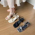 Sandalias de Tacón Cuero Suave Prisma Horizonte Serenidad, Elegancia y Comodidad Todo el Día