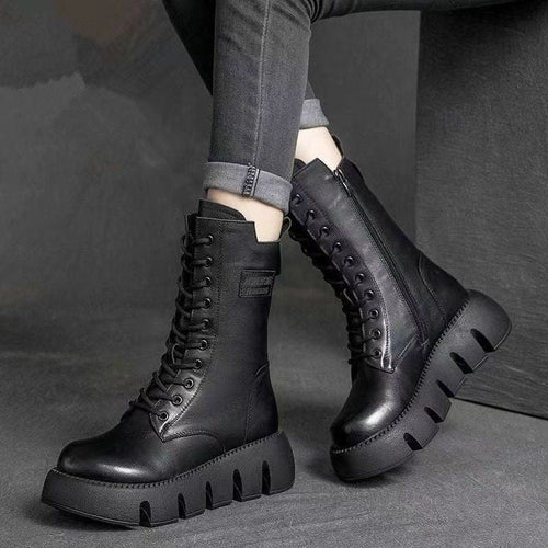 Botas Ortopédicas Cuero Impermeable Eclipse Vintage Armonía, Máximo Confort y Estilo Retro