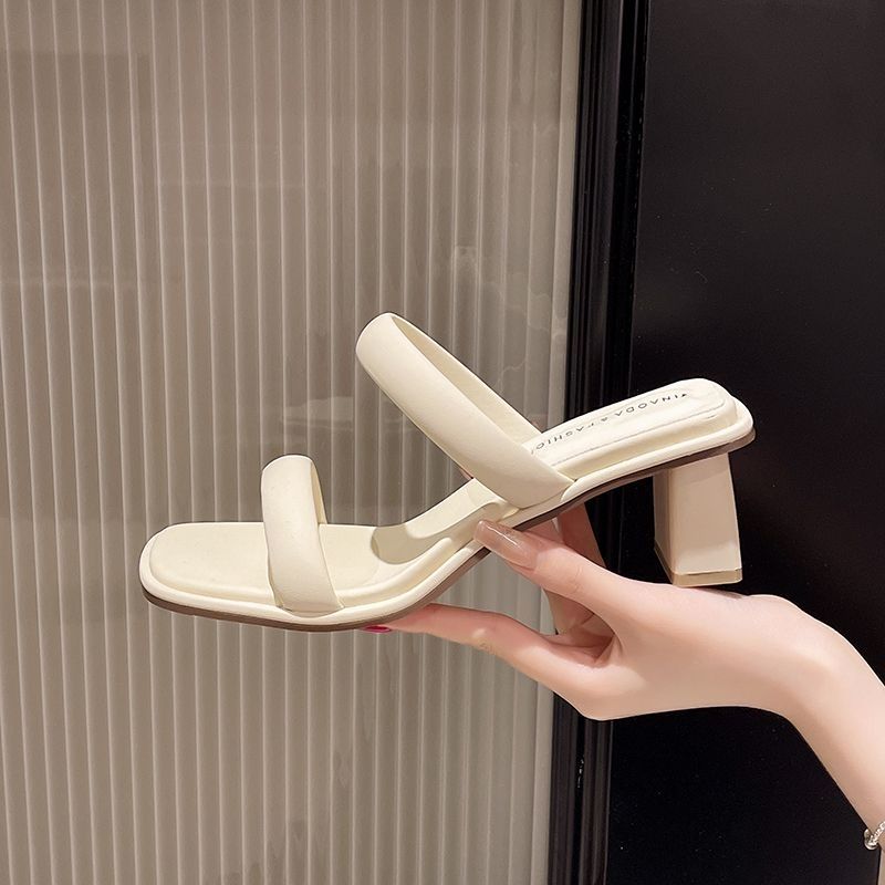 Sandalias de Tacón Cuero Suave Esencia Cumbre Armonía, Elegancia Cómoda Todo el Día