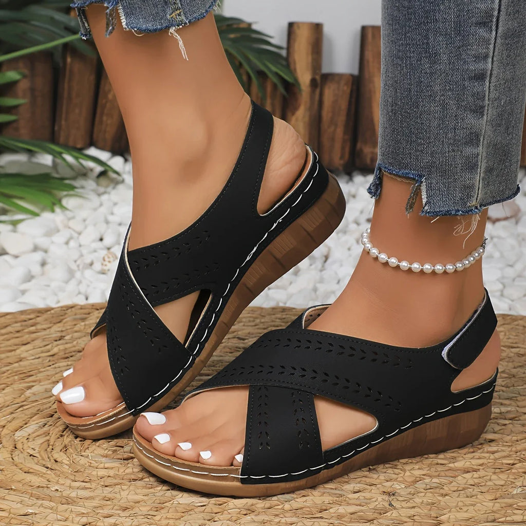 Sandalias de Tacón Cuero Suave Aura Jazz Horizonte, Elegancia y Comodidad Todo el Día