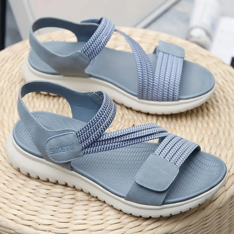 Sandalias Planas Suela Antideslizante Aura Camino Serenidad, Máximo Confort y Estabilidad al Caminar