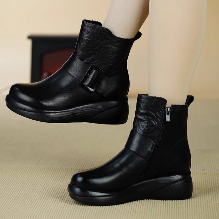 Botas Ortopédicas Cuero Suave Eclipse Flora Serenidad, Alivio Instantáneo y Postura Saludable